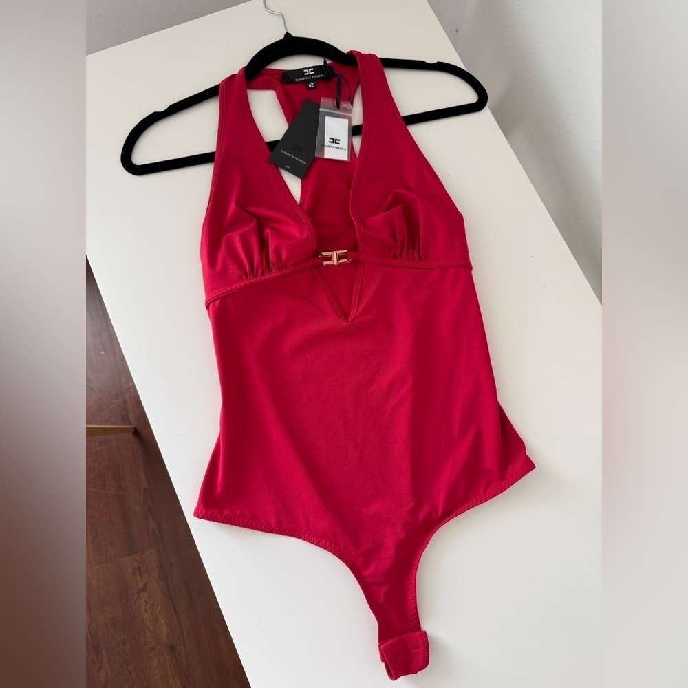 New Elisabetta Franchi Italy Bodysuit Red EU42